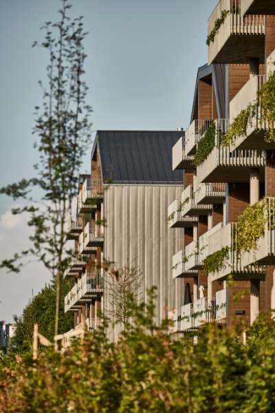 Aufregende Dachkonstruktion, eingedeckt mit DS Nordic Klickfalz, Udsigten – Vester Ringvej 45, 8600 Silkeborg, Dänemark